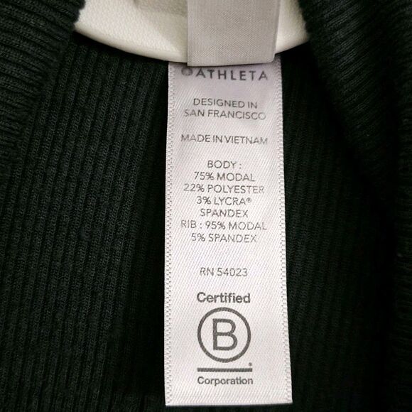 Athleta Cardigan 1X Black Long Wrap Sweater Open Front Ribbed Pockets Relaxed - Picture 3 of 8